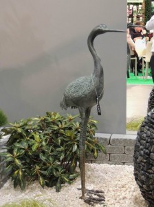 Harasimowicz ogrody - Figura z brązu - żuraw stojący